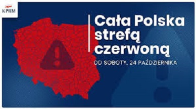 Czerwona strefa w całej Polsce.