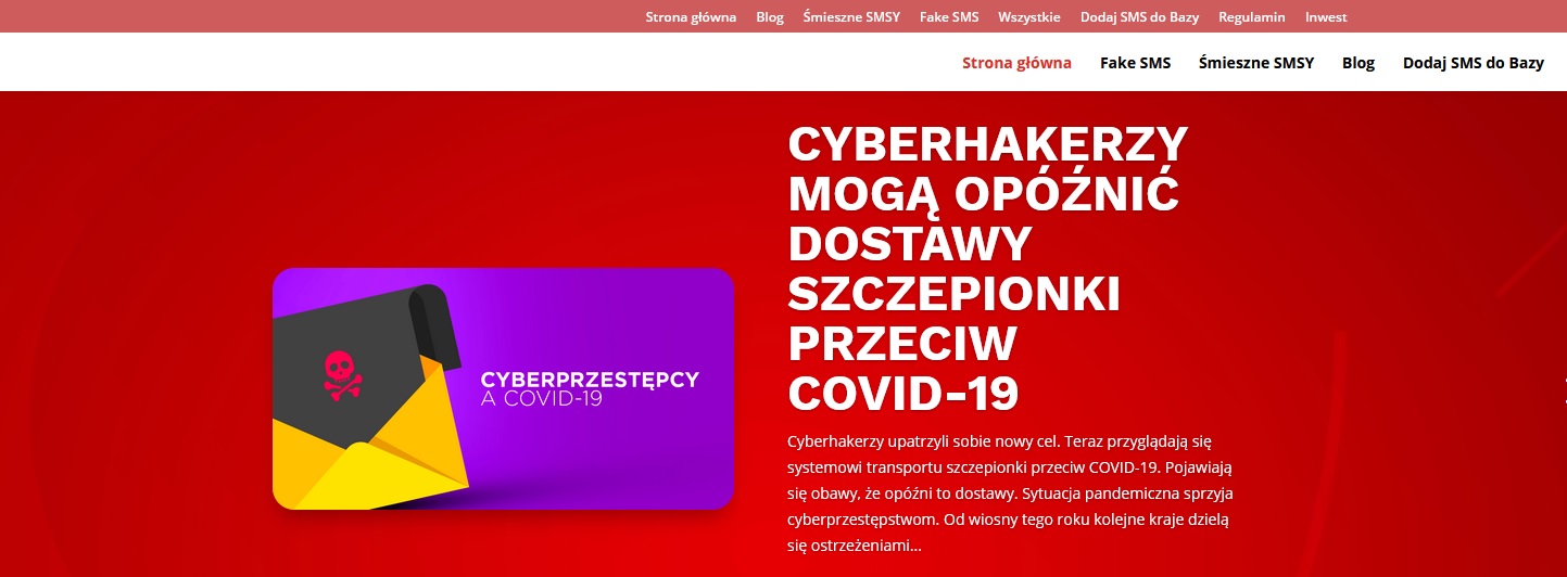 Cyberhakerzy mogą opóźnić dostawy szczepionki przeciw Covid-19.