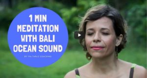 Iva Tarle: „Next meditations time … one minute with Bali ocean sound”